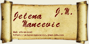 Jelena Mančević vizit kartica